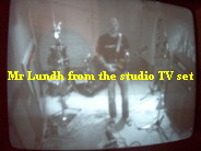 Mr Lundh from the studio TV set